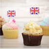 100pcs Mini UK Flags Union Jack Cocktail Sticks Cupcake Toppers