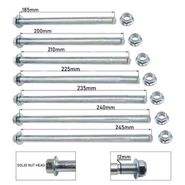 12mm Rim Wheel Axle Bolts Swing Arm Bolt for PIT PRO Dirt ATV Quad Bike Motorcycle (185mm)