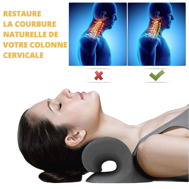 Ozental Neck Support Pillow, Chiropractic Device for Cervical Spine Correction,