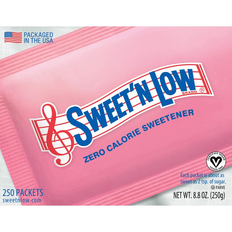 Sweet'N Low Sweetener, 250 Count Packets (8 Count)