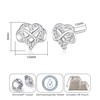 Philip Jones Silver Plated Infinity Heart Stud Earrings Created with