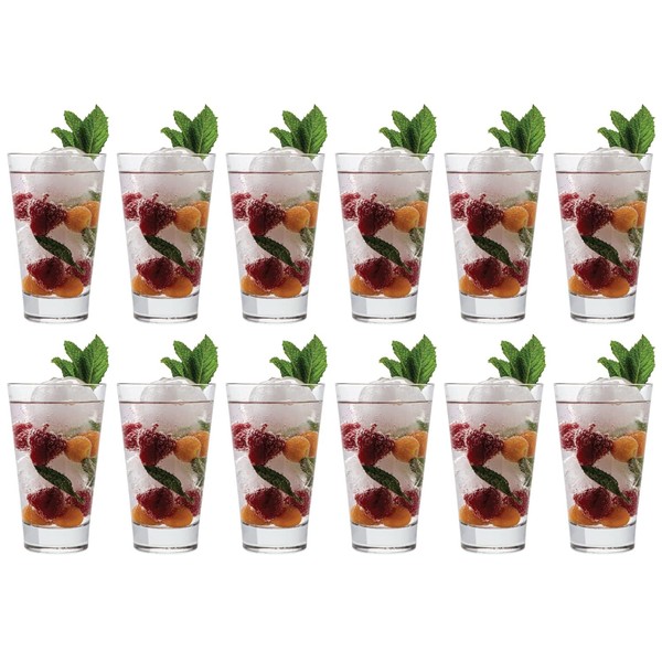 Vikko Drinking Glasses, 10.7 Ounce Drinking Glasses, Pack of 12