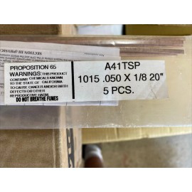 Uniweld,Phosphorus Copper-Silver Brazing Rods Flat,5pc. 1/8" x 0.05" x 20"