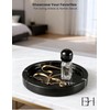 EXCHUES Marble Tray - 6" Jewelry Dish & Vanity Decor,