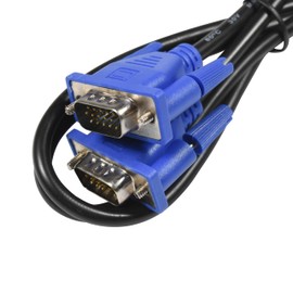 HQRP Cable VGA/SVGA/Super VGA de 15 pines HD15 (M/M) de 1,5 m, para TV, monitor de PC, monitor LCD, proyector, visualización