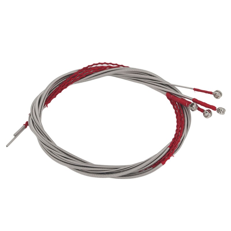 4Pcs Acoustic Bass String Set Stainless Steel Flexible Uniform Vibrations