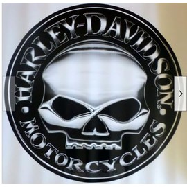 LCFhome Harley Vinyl Willie G Skull Davidson Sticker Logo Decal (Large 2Pack, Width 6in) Premium Waterproof Removable