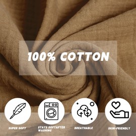 Nursing Cover for Breastfeeding, Muslin Privacy Breast Feeding Cover with Rigid Hoop, Breathable 100% Cotton Nursing Apron Stroller Car Seat Cover