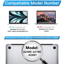 [3-Pack] Screen Protector for Macbook Pro 16 Inch, PYS Anti Blue Light Screen Filter, Matte Anti-Glare Film, Anti-Scratch, Anti-Fingerprint, Bubble Free