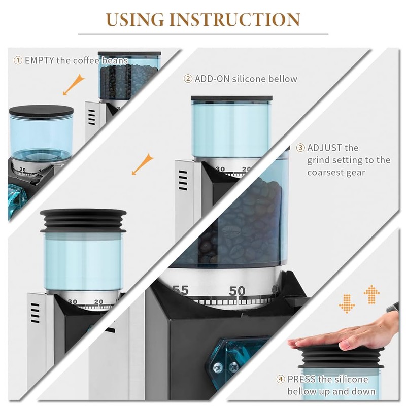 CAFEMASY Single Dose Hopper Bellow Compatible with Baratza Encore ESP