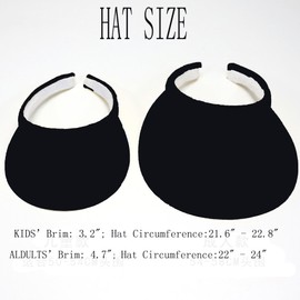 KORADI Women's Sun Visor Hats 4 Pack Wide Brim Golf Visor with Clip Hat Summer UV Protection Beach Cap for Kids UPF 50