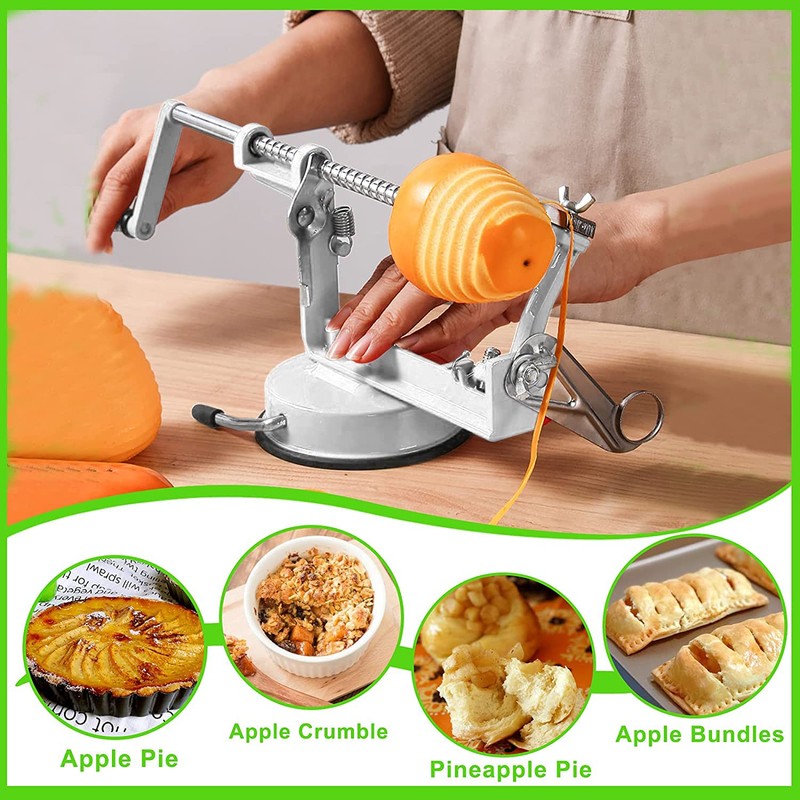 Apple Peeler Corer, Long lasting Chrome Cast Magnesium Alloy Apple