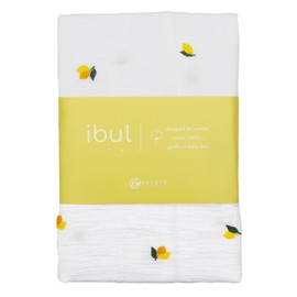 Keratta Baby Swaddling Gauze Newborn Spring Summer Gauze Gasket Firmly Rolled for Night Crying Measures 47.2 x 47.2 inches (120 x 120 cm) (Lemon)