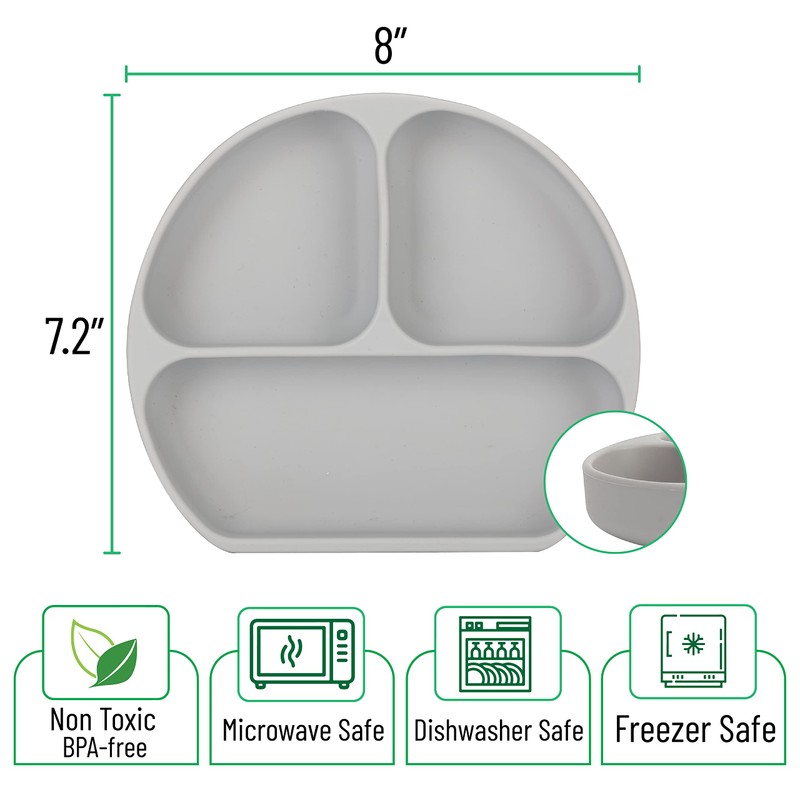 Mr. Pen- Silicone Suction Plates for Toddlers, Baby, Kids, with
