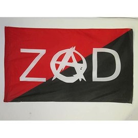 Anarchy ZAD Flag 3' x 5' for a pole - anarchist flags 90 x 150 cm - Banner 3x5 ft with hole - AZ FLAG