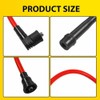 Holdia - Juego de 4 cables de bujía compatibles con
