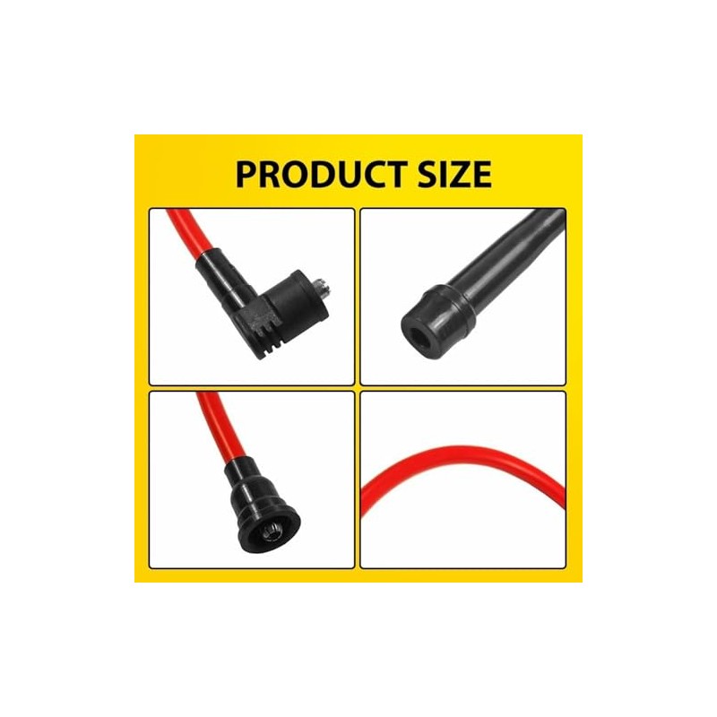 Holdia - Juego de 4 cables de bujía compatibles con