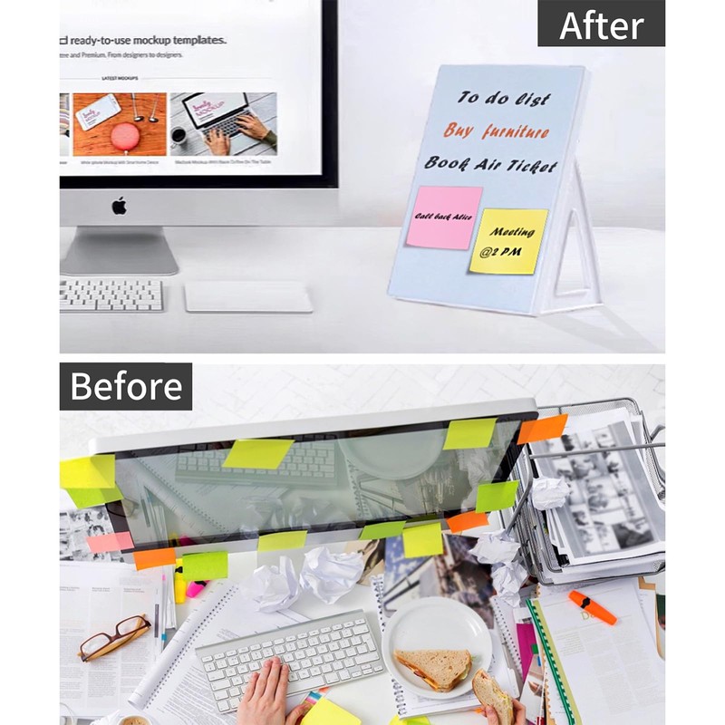 Dashify Desktop Dry Erase Board, Small Whiteboard with Stand, A5