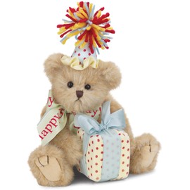 Bearington Happy Birthday Plush Suffed Animal Teddy Bear, 10"