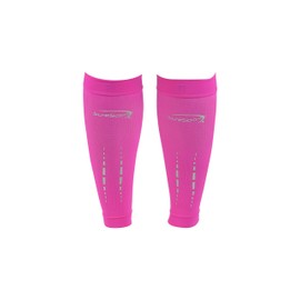 Torch Series Reflective Calf Compression Sleeves (XLarge, Pink)