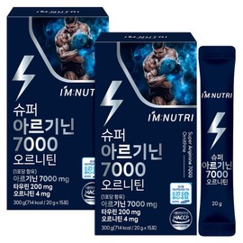 I'm Nutri Super Arginine 7000 Ornithine Lemon Flavored Liquid Stick, 2, 300ml / 아임뉴트리 슈퍼 아르기닌 7000 오르니틴 레몬맛 액상스틱, 2개, 300ml