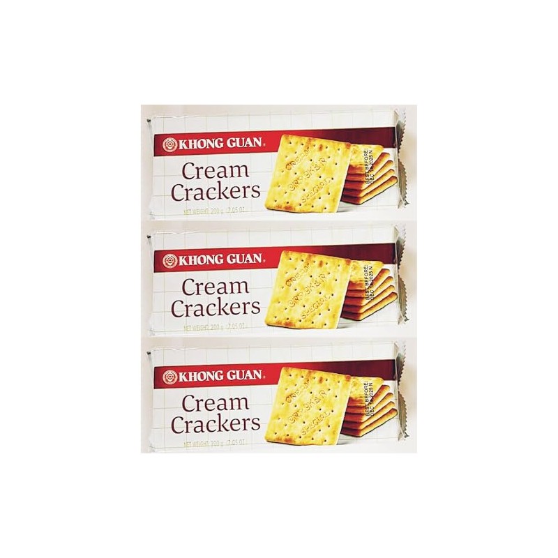 Cream Crackers, 7.05 oz, 200g, 3 Packs