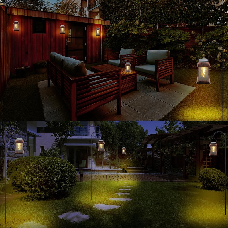 Aosethefrt Solar Lights for Outdoor Use, IP65 Waterproof Metal Hanging