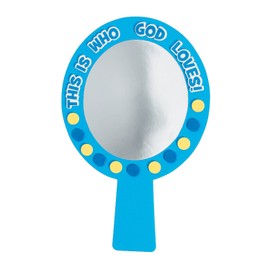 Fun Express This is Who God Loves Mirror Craft Kit - Engaging Religious Craft Activity for Kids - Perfect for Home - Projects Educational Fun for Sunday Schools Churches & Family Activities - 1 Piece