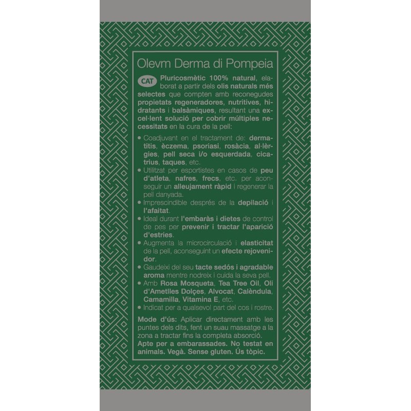 POMPEIA LIFE Olevm Derma di Pompeia Regenerating and Revitalising Oil