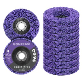 Vantego 10-Pack 4" × 5/8" Purple Paint Stripping Discs for Angle Grinder, Ideal for Rust, Adhesive, and Paint Removal on Metal and Wood