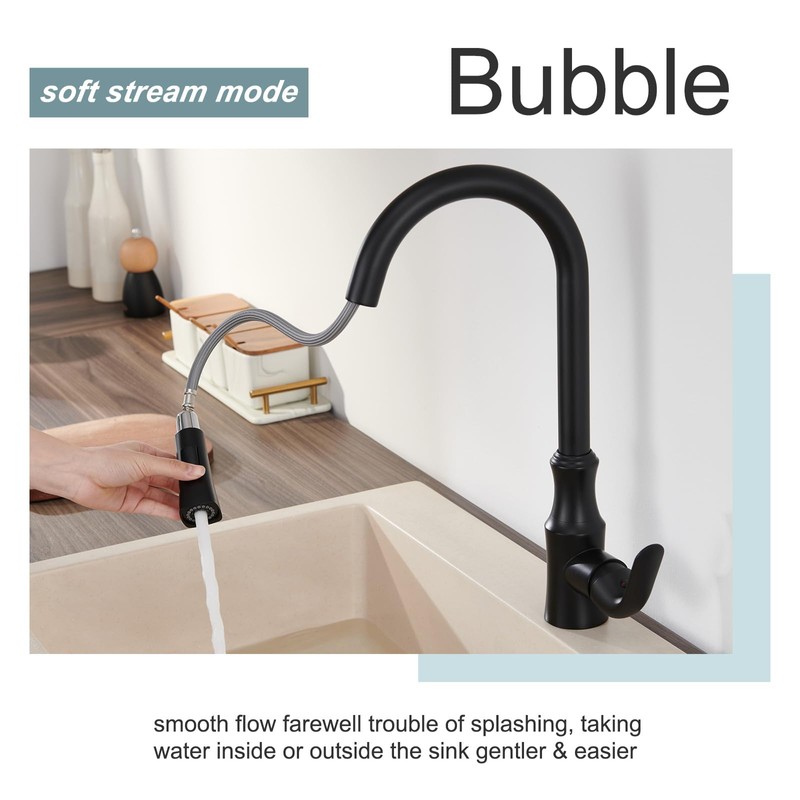APLusee Kitchen Faucet Spray Head Pull Down, 2 Modes Sprayer