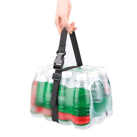 MAGARROW 10' 13' 16 feet Long 1" Strap Buckle Packing Straps Adjustable 1-Inch Belt (1" Wide - 16ft Long, Black (4-Pack))