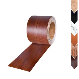 Audvln Wood Grain Repair Tape, 2 inches x 32 feet Wood Grain Tape, Self-Adhesive Wood Tape for Furniture, Flooring, Cabinets, Doors, Windows, Handmade DIY (Red Bean Sequoia, 2in)