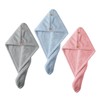WOONEKY Blow Dry Hair Cap Microfiber Silk Bonnet 3pcs Hair