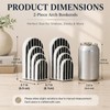 Modern Striped Arch Bookends Set of 2 Resin Black White