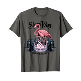 Mystical Flamingo Summoning Ritual Sleep Token Surreal T-Shirt