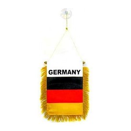 AZ FLAG - Wimpel Deutschland - 15x10 cm - Deutsche Mini Flagge 10 x 15 cm - Auto Pennant Spezielle Auto