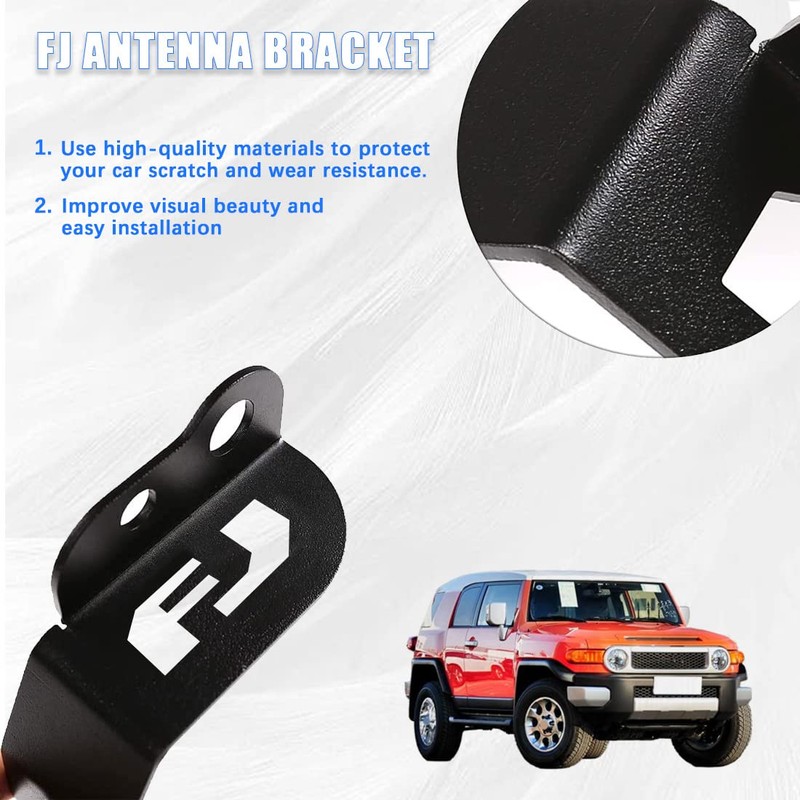 KMFCDAE Tailgate Antenna Flag Whip Light Rear LED Spot Lamp