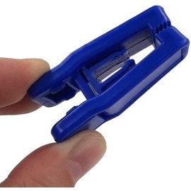 KISEER Plastic Baby Hanger Clips, 40 Pcs Slim-line Finger Clips Set Clothes Hanger Velvet Hanger (Blue)