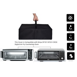 Air Fry Countertop Oven Dust Cover,Heavy Duty Waterproof,Compatible With Ninja SP101/SP351/SP201 Digital Air Fry Countertop Oven (Black)