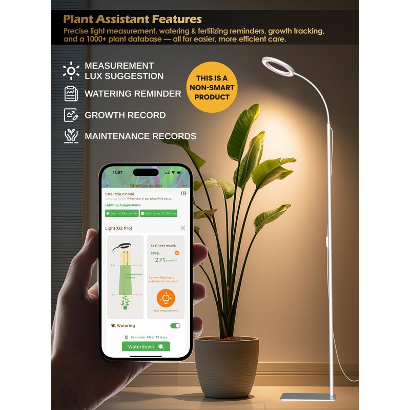 GLOWRIUM Grow Lights for Indoor Plants, 24W Full Spectrum LED
