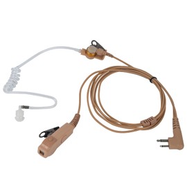 Pdflie M1 Surveillance Headset with Mic Dual PTT FBI Security Acoustic Tube Earpiece for Motorola Mag One BPR40 CLS1110 CLS1410 CP185 CP200 CP200D DLR1020 DLR1060 DTR650 DTR700 RDM2070D RDU4100 Radios