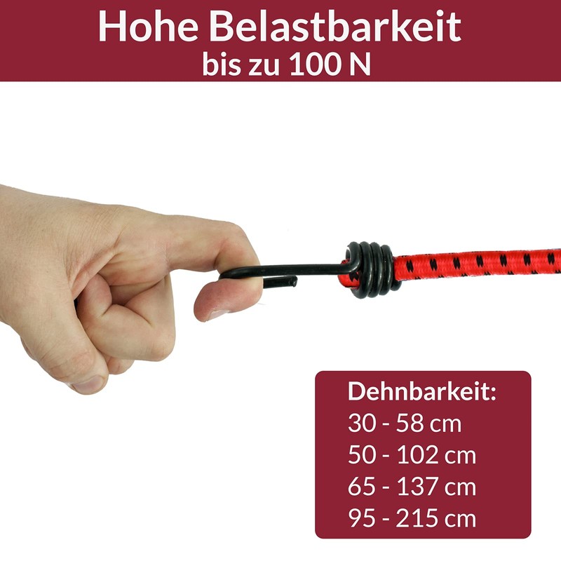 Deuba® Tie Down Strap Expander Luggage Straps Heavy Duty Metal