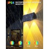Solar Fence Lights,12 Pack Solar Lights Outdoor Warm White +
