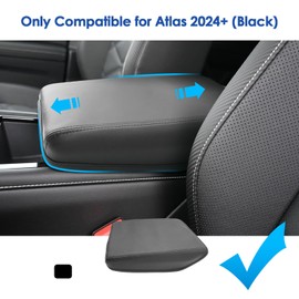 Coleya 2024 Atlas Center Console Cover, Waterproof&Comfy Leather Console Armrest Cover, 2024 Atlas Cross Sport Accessories for Atlas All Trims (SE/SE with Technology/SEL/SEL R-Line/SEL Premium R-Line)