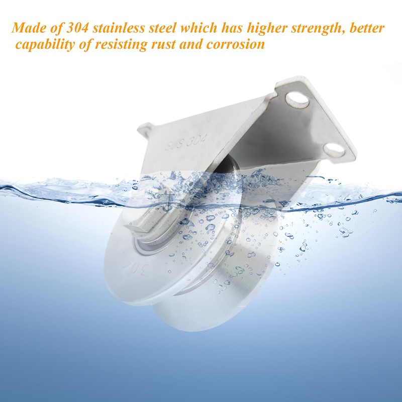 3in 304 Stainless Steel Sliding Gate Wheels V Groove Track