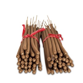 19'' Inch Long Jumbo 150 Unscented Sticks Five Bundles 100% Natural Joss & Bamboo Punk Blanks. Add Any Aroma Depot Fragrance Oils to Make Your own Scented Incenses. (Brown)