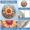 CREATCABIN Sunflower Suncatcher Stained Window Hangings Acrylic Window Panel Glass