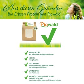 Organic Pea Protein 82% Isolate 1kg Powder