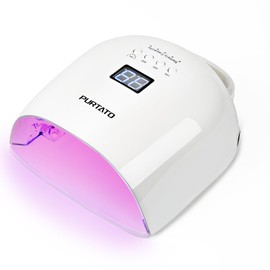Purtato Professional Rechargeable UV LED Nail Lamp with 4 Timer Setting and 18000mAH Long Battery Life Nail Dryer JC22 (White)